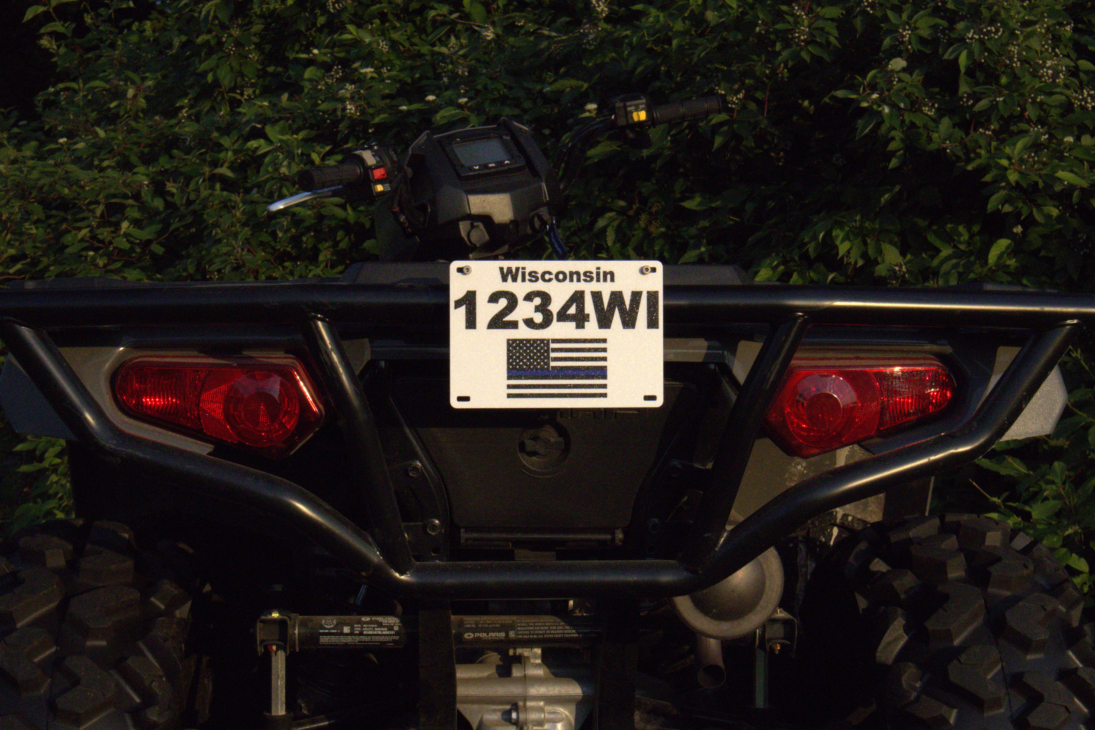 Large Custom Icon ATV/UTV Plate